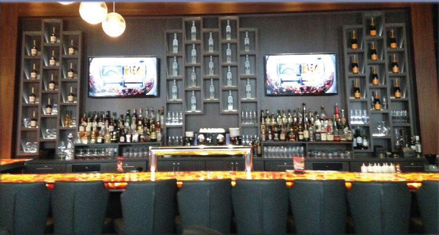 Back bar and wine display
